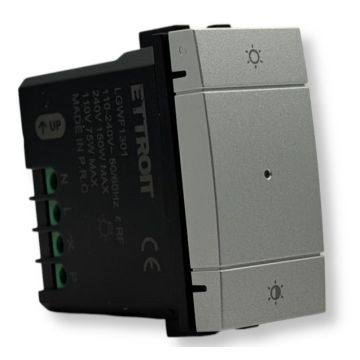 ETTROIT Smart Wifi Schalter/Dimmer Verbunden Tuya App Grau Farbe Kompatibel mit Living Light LGWF1301