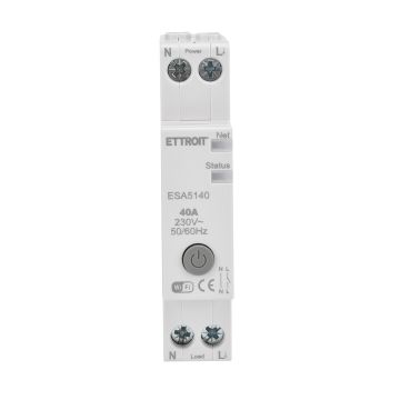 ETTROIT ESA5140 Smart Tuya Wifi-Schalter 40A auf DIN-Schiene 1M 1P 220V, Steuerung per App
