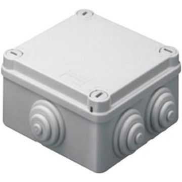 GEWISS Wasserdichte Anschlussdose IP55 100x100x50 Kabeleinführung Grau GW44024