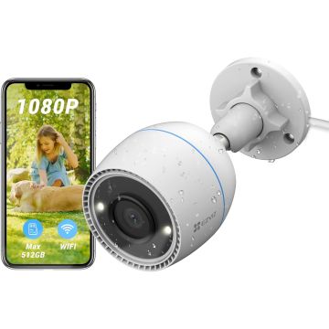 EZVIZ C3TN Outdoor-Überwachungskamera Wi-Fi 1080P 2,8 mm, Farbnachtsicht und Active Defense IP67 kompatibel mit Alexa