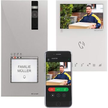 Comelit 8451V Quadra Einfamilien-Video-Gegensprechanlage, Freisprecheinrichtung, WLAN, SBC
