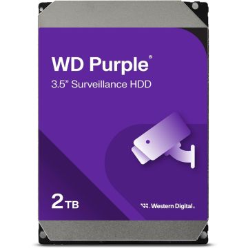 Western Digital Purple 2 TB SATA 3,5″ Festplatte für Videoüberwachung – Modell WD23PURZ
