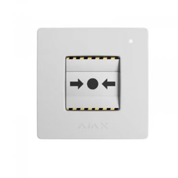 AJAX 87645.171.NC1 ManualCallPoint Juwelier Weißer programmierbarer drahtloser Handtaster für Alarme und Notfallszenarien