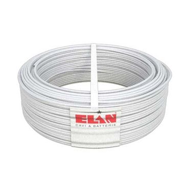 100MT Alarmkabel abgeschirmt 2X0,50+4X0,22 gestrandetes rotes Kupfer in weißem PVC-Flammschutzmittel Elan - sku 025041