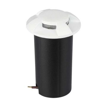 V-TAC VT-1171 Begehbarer Strahler led 1W unterirdisch 4 Strahlen warmweiß 3000K rund weißaluminium IP67 - sku 211469