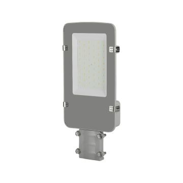 V-TAC PRO VT-50ST LED-Straßenbeleuchtungslampe 50 W, graue Farbe, Samsung-Chip, natürliches Weiß, 4000 K, schlank, IP65 – Artikelnummer 215271