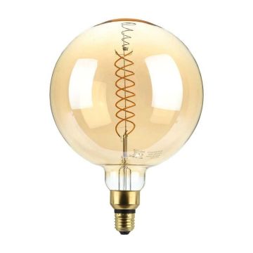 V-Tac VT-2158D Kugelbirne 8W E27 XL G200 Doppelspirale Braunglas 1800K Dimmbar – Artikelnummer 217462