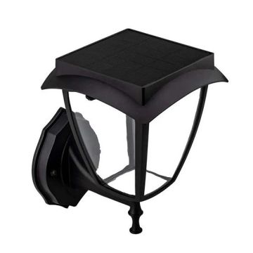 V-TAC VT-982 2W LED-Solar-Garten Wandleuchte Licht facing up 110LM Farbwechsel 2IN1 schalter schwarzer Körper Wasserdicht IP65  - SKU 2892
