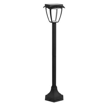 V-TAC VT-984 2W LED-Solar-Gartenständerlampe Licht 110LM Farbwechsel 2IN1 schalter schwarzer Körper 93cm Wasserdicht IP65  - SKU 2894