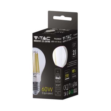 V-TAC VT-2334 Led Birne 4W E27 Glühlampe A60 Klarglas Artikelnummer 2990