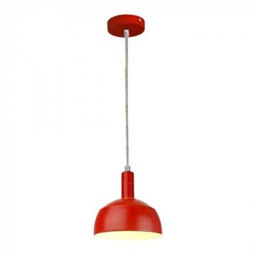 Kunststoff Pendelleuchte E14 V-TAC Mit Aluminiumrutsche Ø180mm VT-7100 - SKU 3924 ROT