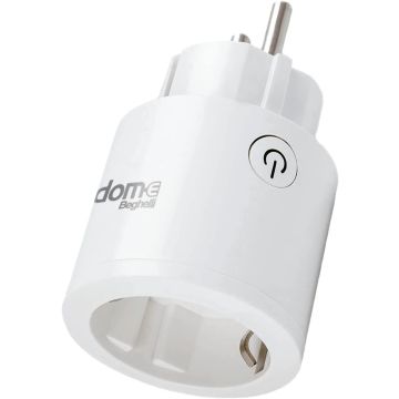 Beghelli 60007 Intelligente Wi-Fi-Steckdose, Schuko-Stecker, Fernverwaltung vom Smartphone, zeitgesteuerte Steckdose, Verbrauchsverwaltung, Alexa Google