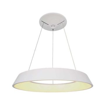 V-TAC VT-7755 runde weiße LED-Pendelleuchte 48 W, runder Hängering, 4000 K, Triac-dimmbar – SKU 6904