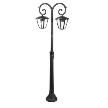 V-TAC VT-738 Garten Pole-Lampe 2xE27 V-TAC Graphitschwarz Lampe 141CM Wasserdicht IP44 - SKU 7061