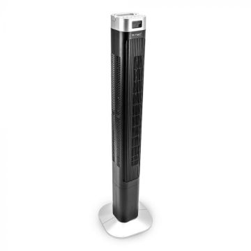 V-TAC VT-5546 Turmventilator 55 W 120 cm mit Temperaturanzeige und ABS-Fernbedienung, schwarze Farbe, IP20 – Artikelnummer 7901