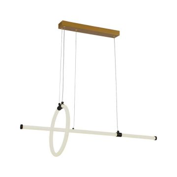 V-TAC VT-7818 LED-Hänge-Kronleuchter, modernes Design, abstrakte Form, 16 W, 86 cm, aus Aluminium und Acryl, schwarze Farbe 3000 К – 8022