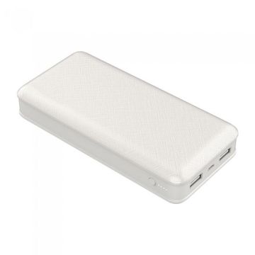 V-TAC VT-3502 Power Bank ABS weiß 20.000mah 2 micro USB 2.1A - sku 8189