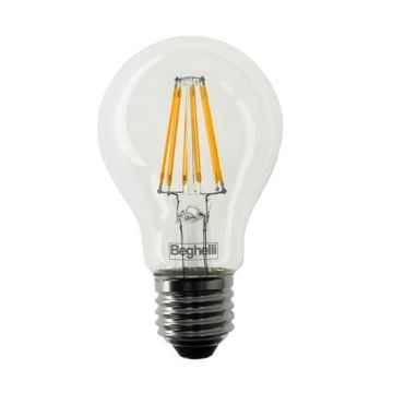 Beghelli 56402 7W Zafiro LED Lampe SMD filament A60 E27 Hohe lumen 1000LM warmweiß 2700K A++