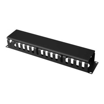 Kabelorganisator 2U für Rack-Schrank 19" Schwarz RAL 9005 Farbe Stahl Kabelorganisator 2U für Rack-Schrank 19" Schwarz RAL 9005 Farbe Stahl