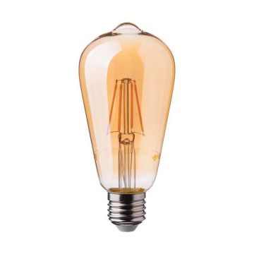 V-Tac VT-1966 Vintage LED-Glühbirne 6 W E27 Filament ST64 Licht warmweiß 2200 K Bernsteineffekt – 214362