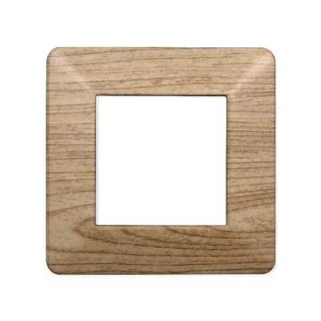 Kompatible Abdeckrahmen Vimar Plana 2 module kunststoff dunkles Holz farbe Ettroit EV83205