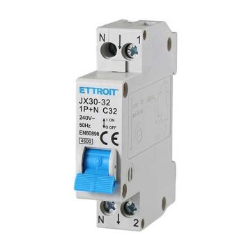Magnetischer Thermoschalter 1P+N 32A 220V 1 DIN-Modul Ettroit JX153240
