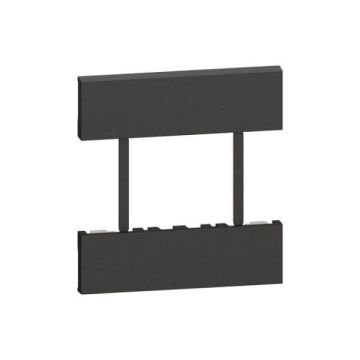 Abdeckungen BTicino Living Now für europäische/amerikanische steckdosen 3 module - schwarz KG52