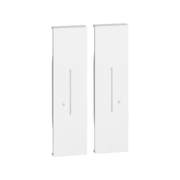 Beleuchtbare abdeckung BTicino Living Now für drahtlosen doppel lichtschalter mit zwei tasten 1+1 modul - weiß KW36M2