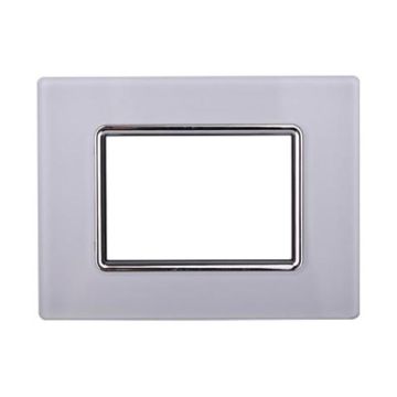 Ettroit-kompatible Bticino Livinglight 3-Modul-Weißglasplatte – LN84301