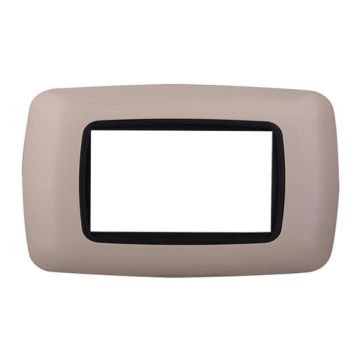 Kompatible Abdeckrahmen Bticino Livinglight 4 module konvexer Kunststoff Sand Farbe