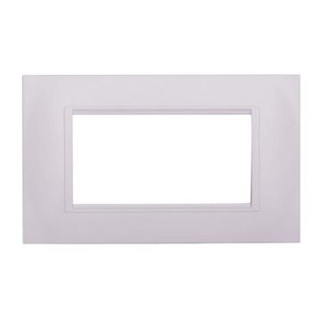 Kompatible Abdeckrahmen Bticino Livinglight 4 module quadratischer Kunststoff Weiß Farbe