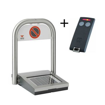 Cardin PARKSUN-SR Parkschrankenautomatik mit Auffahrsensor, Aufladung über Solarpanel mit Stahlbatterie