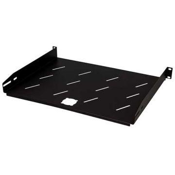 Festes Regal 1U 350mm für Rack-Schrank 19" Schwarz RAL 9005 Farbe Stahl Festes Regal 1U 350mm für Rack-Schrank 19" Schwarz RAL 9005 Farbe Stahl