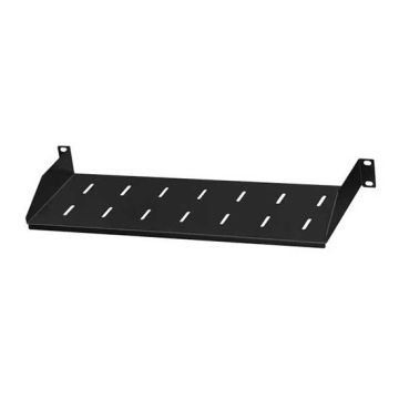 Festes Regal 1U 170mm für Rack-Schrank 19" Schwarz RAL 9005 Farbe Stahl Festes Regal 1U 170mm für Rack-Schrank 19" Schwarz RAL 9005 Farbe Stahl