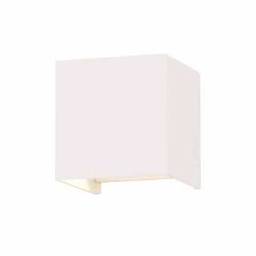 V-TAC VT-759 5W LED-Wandleuchte, quadratisch, 700 lm, 140 lm/W, doppelter Lichtkegel, verstellbar, satiniertes Weiß, 4000 K, Schutzart IP65, 217088