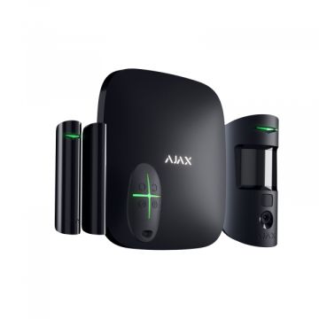 Ajax StarterKit Cam HDR Professionelles drahtloses Alarmsystem 2G HDR Schwarz GPRS/Ethernet – Code 156254.381.BL1