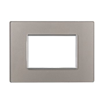 ETTROIT AN84306 3P Glasplatte Moon Series, Farbe Silber, kompatibel mit Bticino Axolute