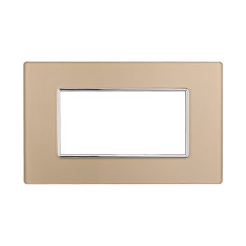 ETTROIT AN84411 4P Glasplatte Moon Series, Goldfarbe, kompatibel mit Bticino Axolute