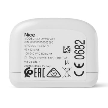 NICE BIDI-DIMMER Mono- und bidirektionale Schnittstelle für YUBII-Heimlicht- und Dimmermanagement