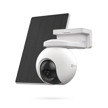 EZVIZ CS-HB8/SP Kit 4K PTZ motorisierte Sicherheitskamera mit 5W Solarpanel, WLAN, langer Akkulaufzeit, intelligenter KI-Erkennung und Farbnachtsicht