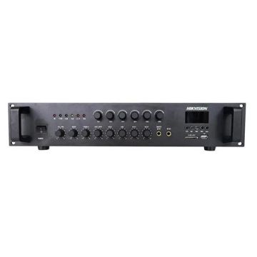 Hikvision DS-QAE0A120G1-VB6/EU 120W 6-Zonen-Analog-PA-Verstärker mit Bluetooth, USB, unabhängiger Lautstärkeregelung und Rackmontage