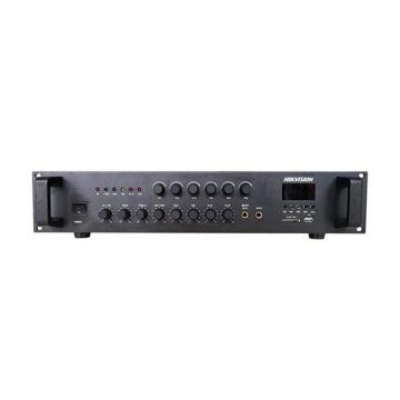 Hikvision DS-QAE0A240G1-VB6/EU 240 W 6-Zonen-Analog-PA-Verstärker mit Bluetooth, USB, unabhängiger Lautstärkeregelung und Rackmontage