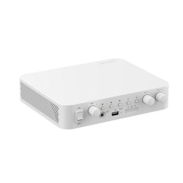 Hikvision DS-QAE1A80G1-VB 80-W-IP-Audio-Netzwerkverstärker mit 2 Zonen, Bluetooth, USB, unabhängiger Lautstärkeregelung und HikCentral-Unterstützung