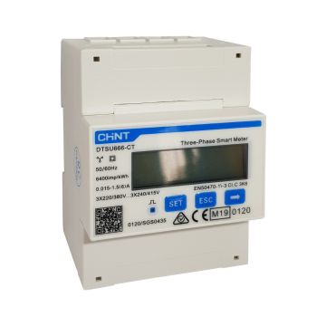 CHINT DTSU666 Zweirichtungszähler mit DREIPHASIGER Entnahme und Eingangsdaten Photovoltaikanlage Energiezähler DIN v-tac 11546