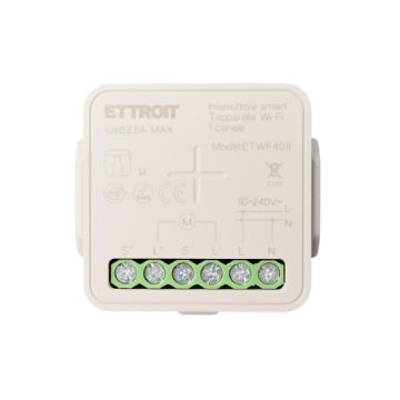 ETTROIT Mikromodul Smart WiFi Rollladenschalter, Vorhang, Motor 1 Kanal 2,5 A Unterputzmontage Tuya ETWF4011