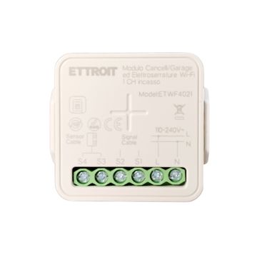 ETTROIT 1-Kanal Smart-WLAN-Mikromodul für Garagentore und Unterputzschlösser Tuya ETWF4021