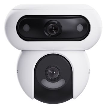 EZVIZ H90 Dual 2K+ Outdoor-PTZ-WLAN-Kamera mit 4MP + 4MP Dual-Objektiv, KI-Personen- und Fahrzeugerkennung, 360°-Panoramaansicht