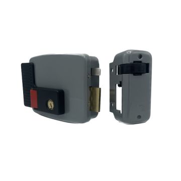 12 V AC Edelstahl-Elektroschloss mit linker Öffnung für Fußgängertore und Tore mit selbstverriegelndem System GLEL02LB
