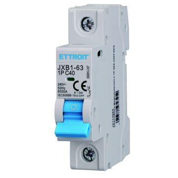 ETTROIT Leistungsschalter 1P C40 40A 6kA IEC60898-1 JX114060