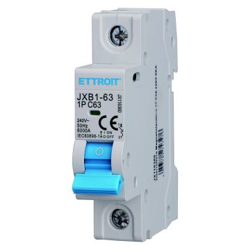 ETTROIT Leistungsschalter 1P C63 63A 6kA IEC60898-1 JX116360
